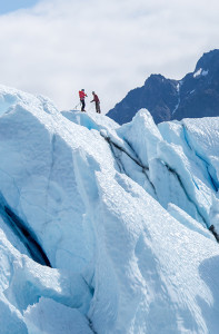 Naturopathic inspiration in Juneau, Alaska hikers on glacier
